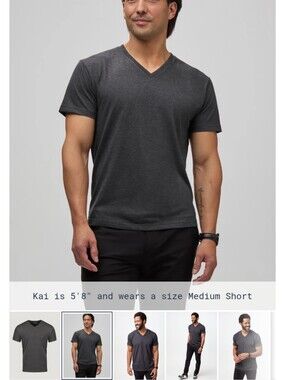 Fresh Clean Tees Charcoal V-Neck- L